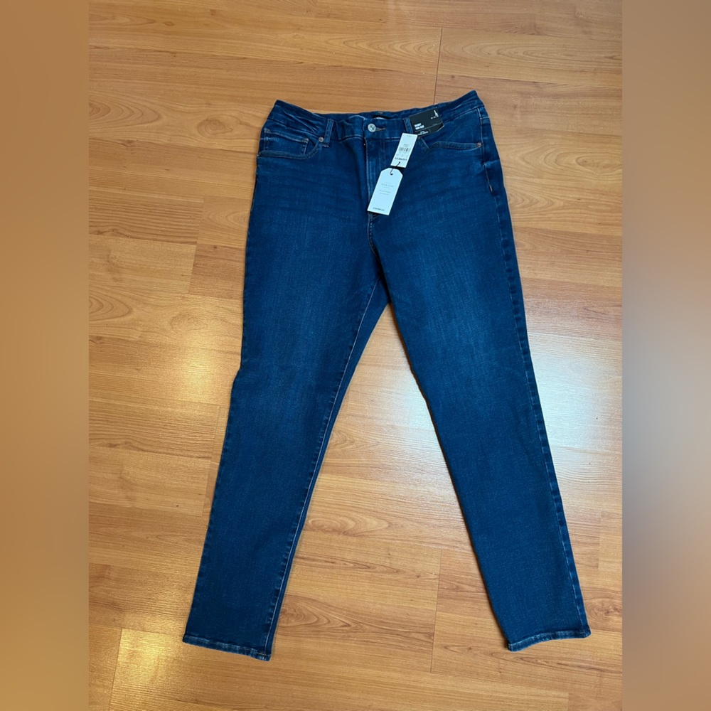 Express High Waisted FlexX Medium Wash Skinny Jeans